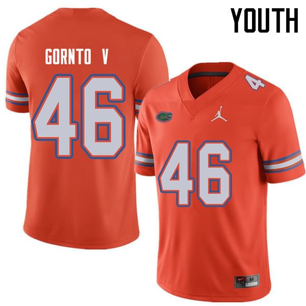 NCAA Florida Gators Harry Gornto V Youth #46 Jordan Brand Orange Stitched Authentic College Football Jersey JGQ8864GR